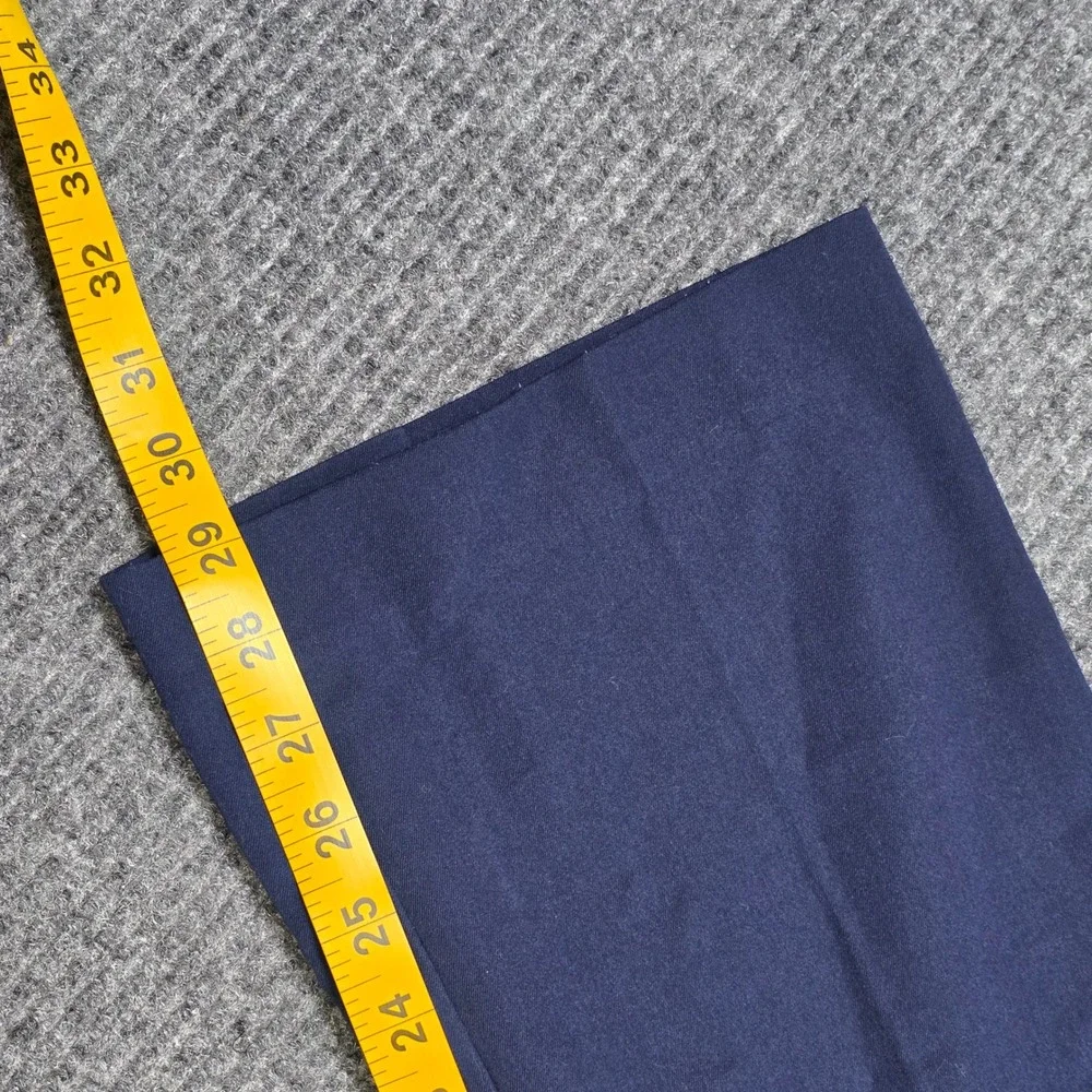 Alfred Dunner Pull On Pants Women's Size 12 Navy Blue Elastic Back Straight Leg‎